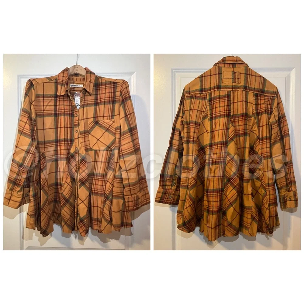 Free People Kalli Plaid Button-down Shirt Flannel XS - Picture 3 of 8